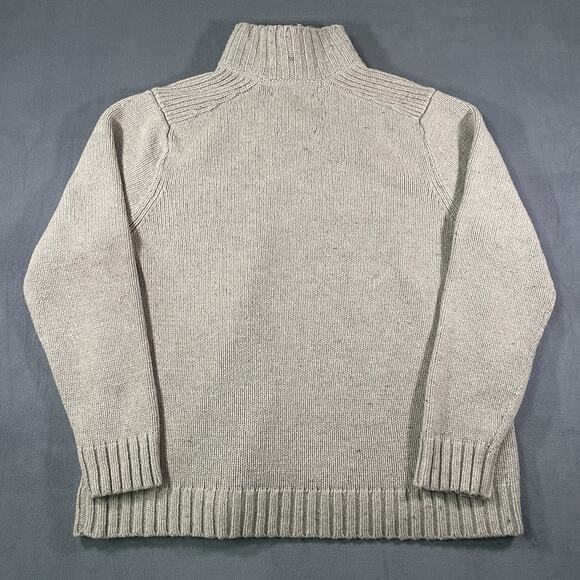 GAP Wool Sweater Men XL Vintage 90 Y2k Beige Cream Preppy Mock Grunge Pile Skate - Picture 6 of 8